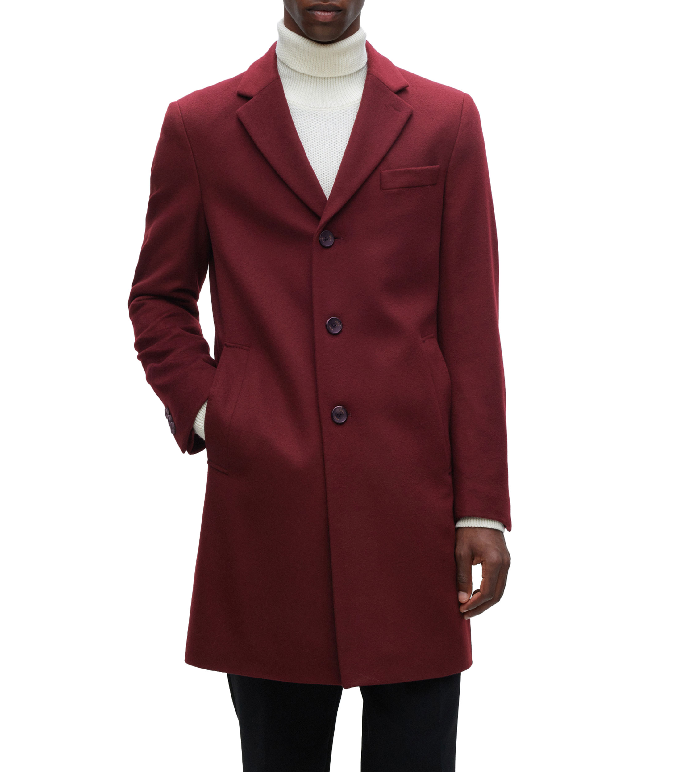 Boss Abrigo slim fit de lana y cashmere Hombre El Palacio de Hierro